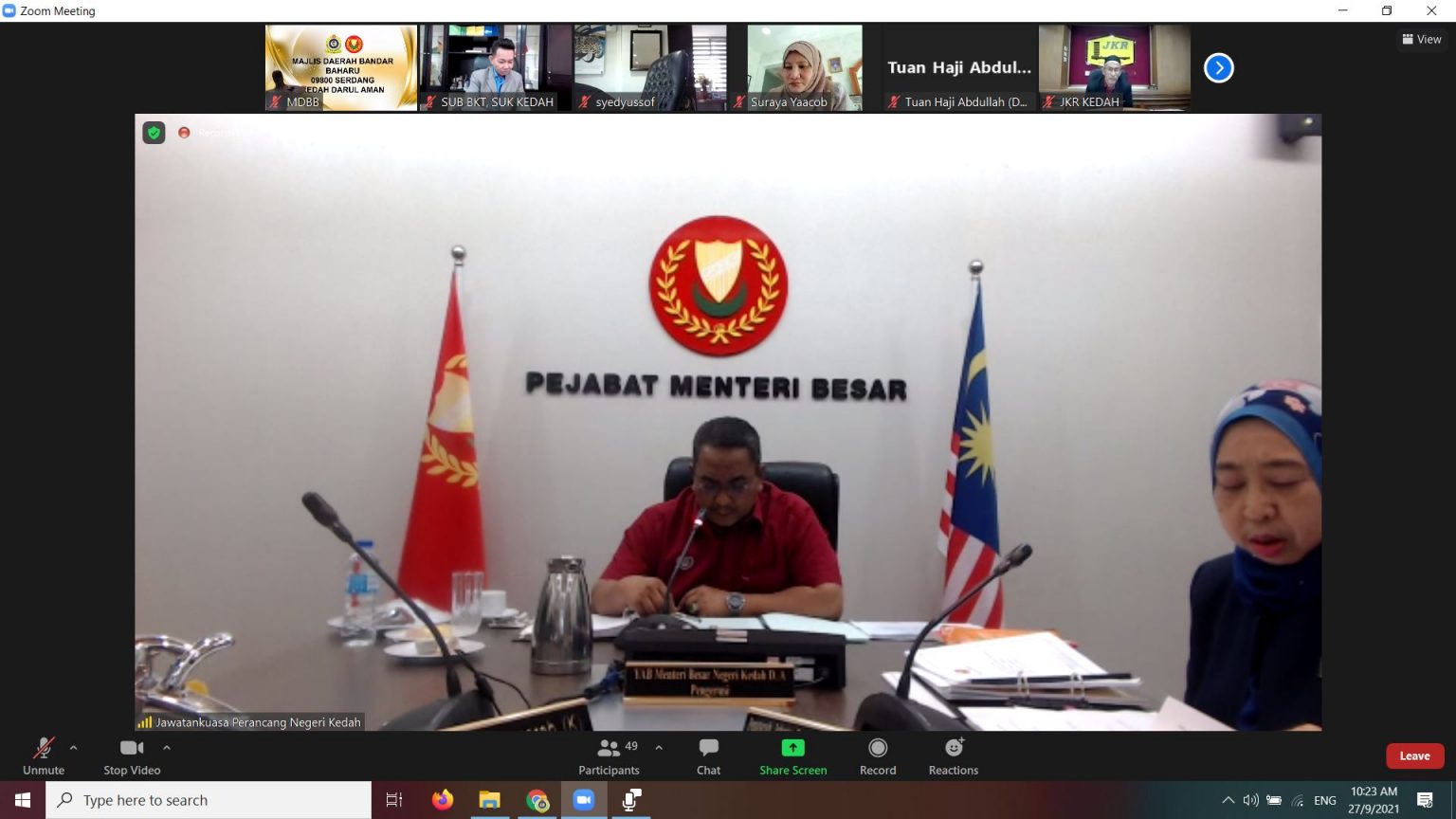 MESYUARAT JAWATANKUASA PERANCANG NEGERI KEDAH KALI KE 160 (3/2021