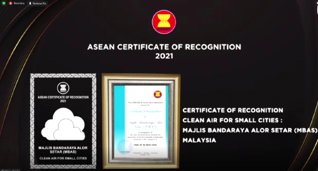 Asean Certificate Of Recognition 2021