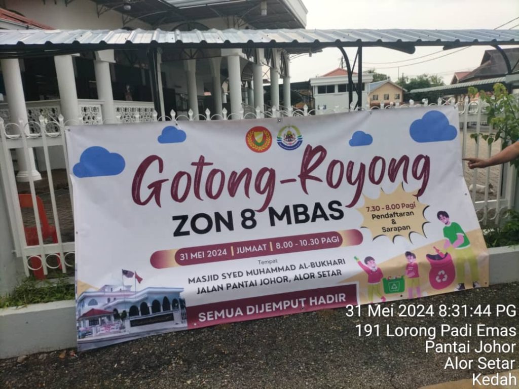 PROGRAM GOTONG ROTONG KAWASAN ZON 8 (ALOR MERAH-MENTALOON) MAJLIS BANDARAYA ALOR SETAR