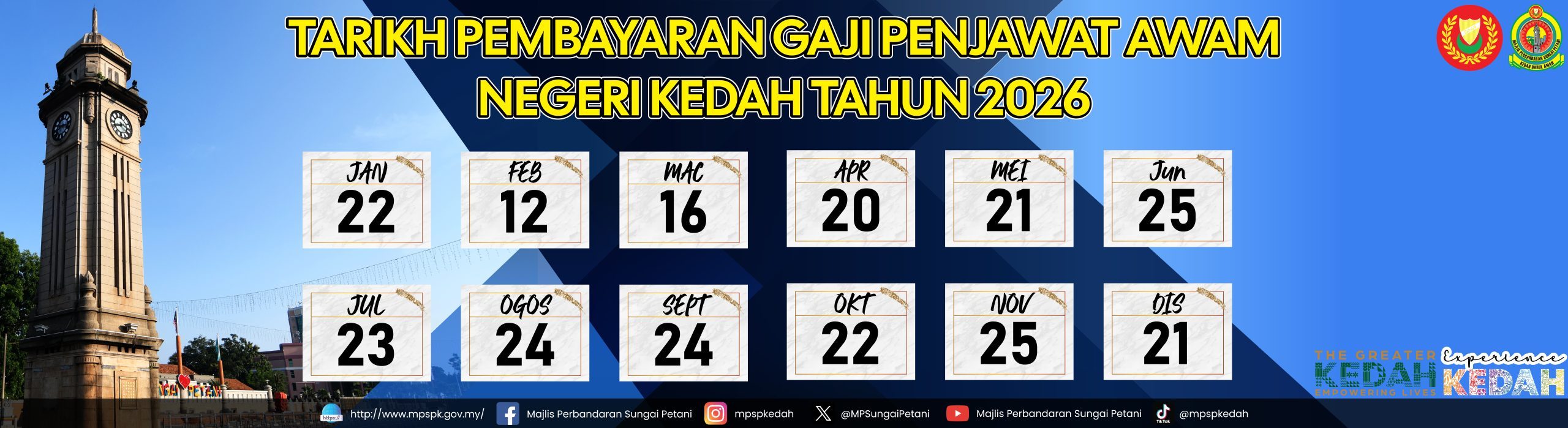 TARIKH BAYARAN GAJI 2025-01