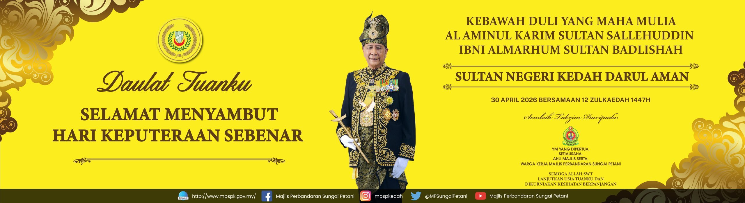 Hari Keputeraan Sultan Kedah Banner 2026
