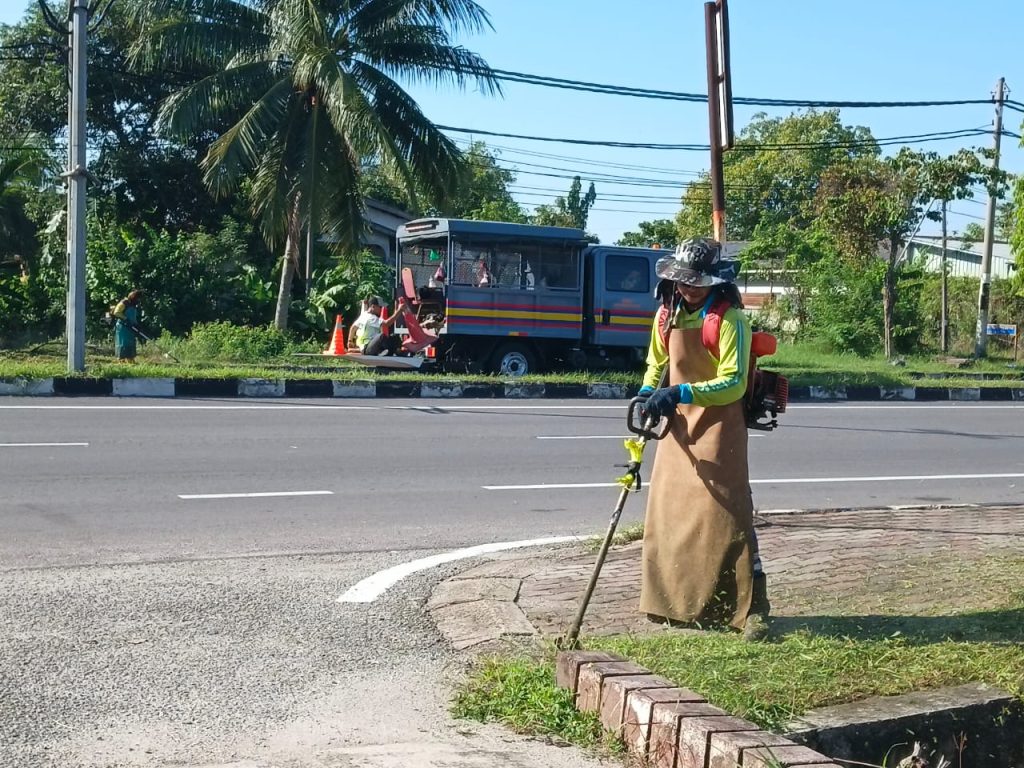 MBAS, E-IDAMAN BANTU PIHAK KONSESI THB DAN BDB BAGI KERJA-KERJA PEMOTONGAN RUMPUT DI JALAN-JALAN TERLIBAT.