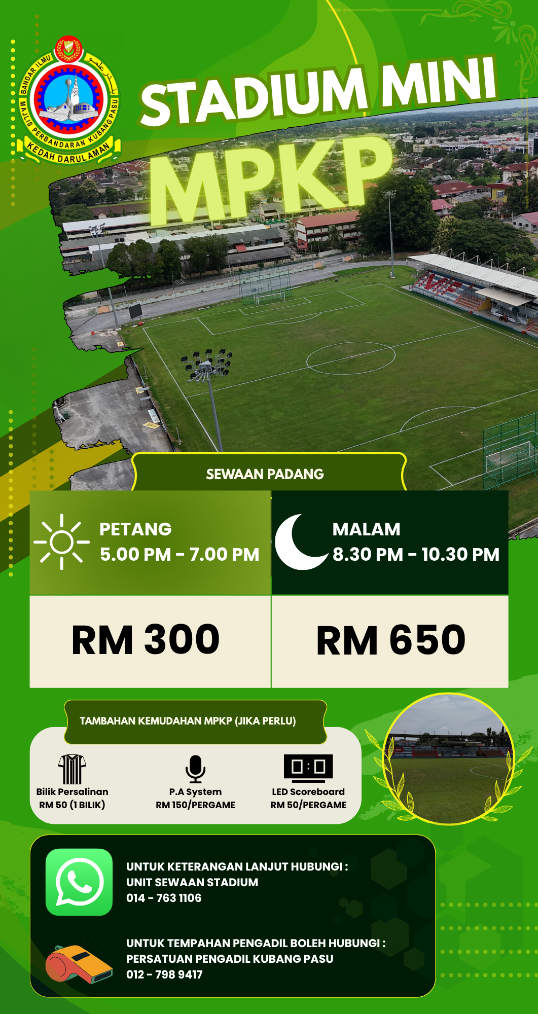 SEWAAN PADANG STADIUM MINI - MPKP